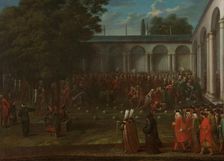 Cornelis Calkoen on his Way to his Audience with Sultan Ahmed III, c.1727-c.1730. Creator: Jean Baptiste Vanmour