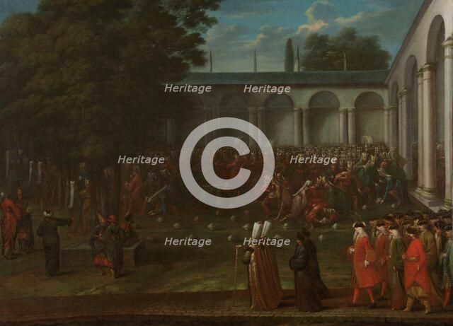 Cornelis Calkoen on his Way to his Audience with Sultan Ahmed III, c.1727-c.1730. Creator: Jean Baptiste Vanmour.