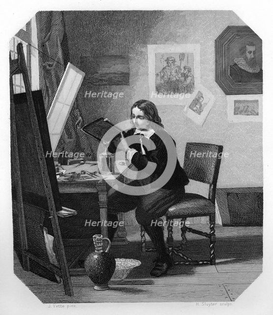 Cornelis Visscher, 17th century Dutch engraver, c1870. Artist: H Sluyter