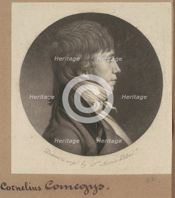 Cornelius Comegys, 1802. Creator: Charles Balthazar Julien Févret de Saint-Mémin.