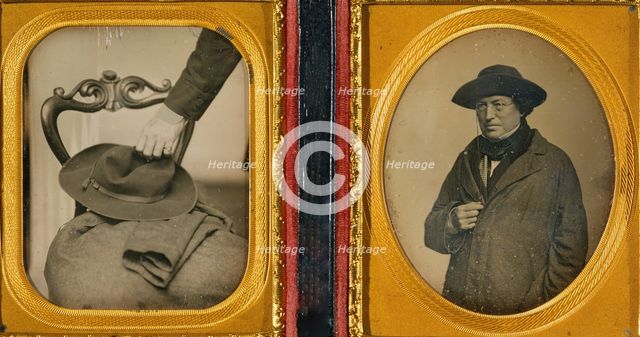 Cornelius Conway Felton with His Hat and Coat, early 1850s. Creator: John Adams Whipple.