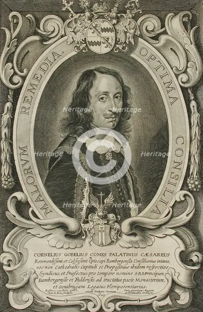 Cornelius Gobelius, Bishop of Bamberg, 1648. Creator: Pieter de Jode II.