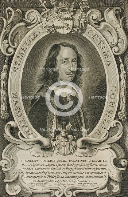 Cornelius Gobelius, Bishop of Bamberg, 1648. Creator: Pieter de Jode II.