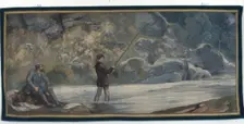 Cornelius Vanderbilt Fishing, English, 1882. Creators: John Evan Hodgson, The Royal Windsor Manufactory