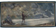 Cornelius Vanderbilt Fishing, English, 1882. Creators: John Evan Hodgson, The Royal Windsor Manufactory