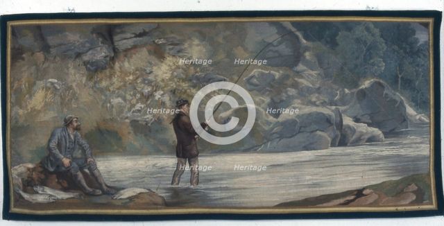 Cornelius Vanderbilt Fishing, English, 1882. Creators: John Evan Hodgson, The Royal Windsor Manufactory.