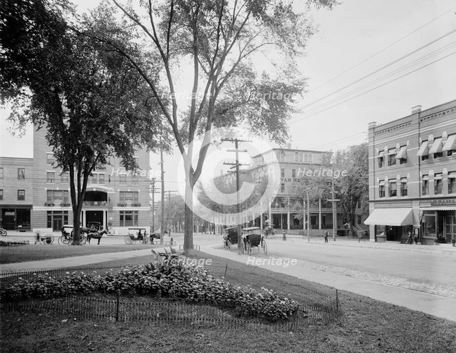 Corner of Main and St. Paul streets, Burlington, Vt., c.between 1910 and 1920. Creator: Unknown.