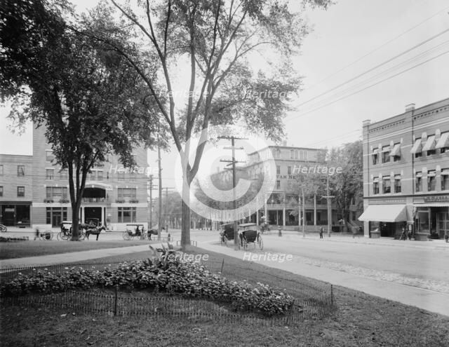Corner of Main and St. Paul streets, Burlington, Vt., c.between 1910 and 1920. Creator: Unknown.