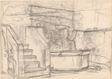 Corner of a Garden Court, 1815/1821. Creator: Friedrich Salathe