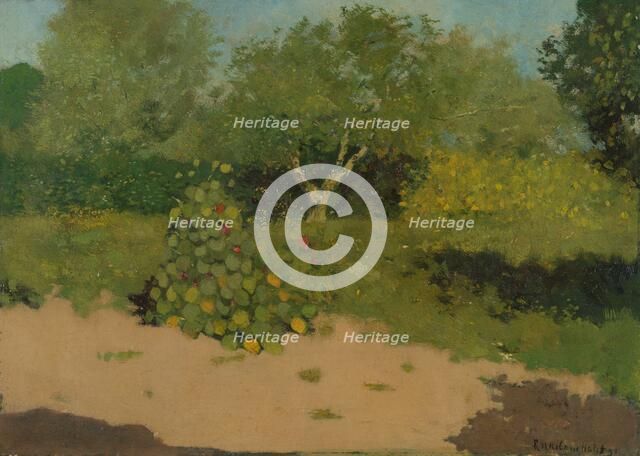 Corner of a Garden with Nasturtiums, 1891. Creator: Richard Roland Holst.