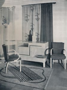 Corner of a room designed by Hayes Marshall for Fortnum & Mason Ltd., London 1936