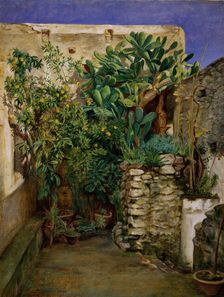 Corner of an Eastern Courtyard, 1860. Creator: Henry Wallis