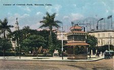 Corner of Central Park, Havana, Cuba c1910. Creator: Unknown