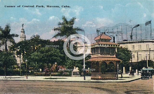 'Corner of Central Park, Havana, Cuba', c1910. Creator: Unknown.