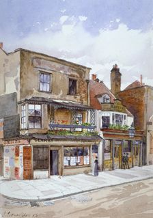 Corner of Cheyne Walk and Lawrence Street, Chelsea, London, 1883. Artist: John Crowther