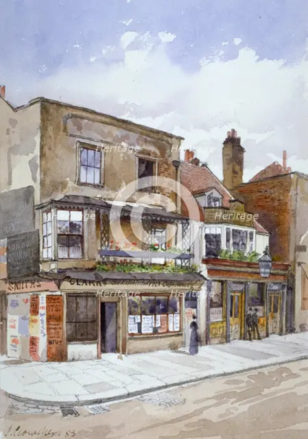 Corner of Cheyne Walk and Lawrence Street, Chelsea, London, 1883. Artist: John Crowther