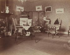 Corner of drawing room, facing east, Dom Smith, Vladivostok, Russia, 1899. Creator: Eleanor Lord Pray