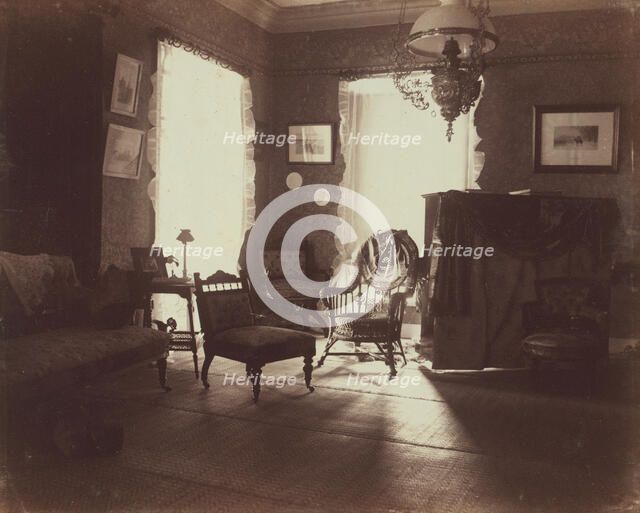 Corner of drawing room, facing south and west, Dom Smith, Vladivostok, Russia, 1899. Creator: Eleanor Lord Pray.