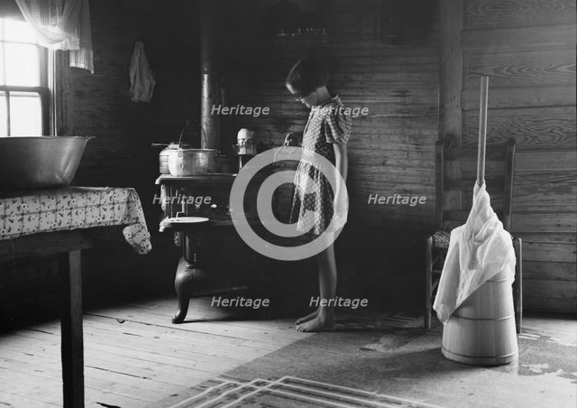 Corner of kitchen, home of tobacco sharecropper, Person County, North Carolina, 1939. Creator: Dorothea Lange.