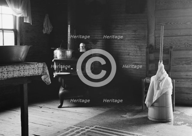 Corner of kitchen, home of tobacco sharecropper, Person County, North Carolina, 1939. Creator: Dorothea Lange.