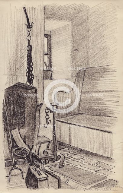'Corner of kitchen, Tione', c1950. Creator: Shirley Markham.