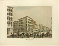 Corner of Lake and La Salle Streets, Chicago, Marine Bank Building in th..., published January 1927. Creator: Raoul Varin