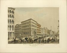 Corner of Lake and La Salle Streets, Chicago, Marine Bank Building in th..., published January 1927. Creator: Raoul Varin