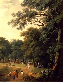 Corner of Prater, Vienna canvas by Laurenz Sanscha