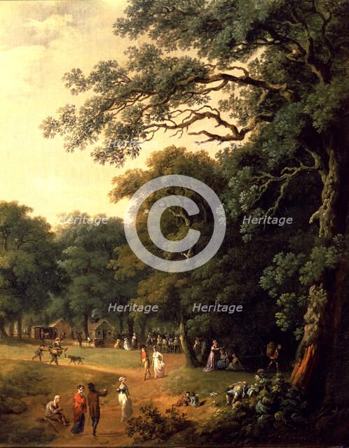  'Corner of Prater, Vienna', canvas by Laurenz Sanscha.