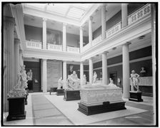 Corner of sculpture hall, Corcoran Gallery of Art, Washington, D.C., c.between 1905 and 1915. Creator: Unknown