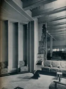 Corner of Shoe Salon, Roos Bros., San Francisco. 1930. Artist: Gabriel Moulin