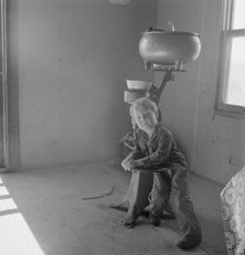 Corner of Soper kitchen, Malheur County, Oregon, 1939. Creator: Dorothea Lange