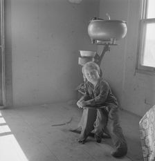 Corner of Soper kitchen, Malheur County, Oregon, 1939. Creator: Dorothea Lange