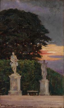 Corner of the Terrace, Versailles, 1911. Creator: Carroll Beckwith