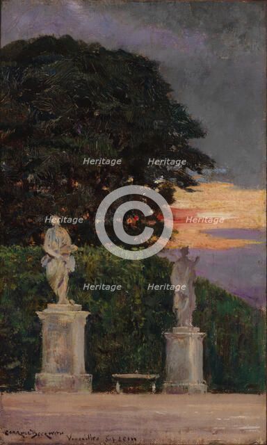 Corner of the Terrace, Versailles, 1911. Creator: Carroll Beckwith.