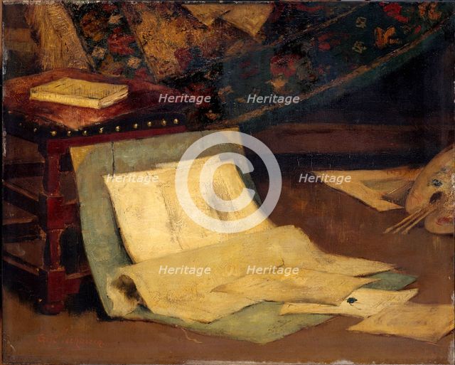 Corner of the atist's studio, 1849-1924. Creator: Verhaeren, Alfred (1849-1924).