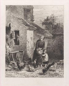 Corner of the Courtyard, 1864. Creator: Charles Emile Jacque