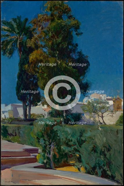 Corner of the Garden, Alcazar, Sevilla, 1910. Creator: Joaquin Sorolla y Bastida.