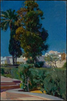Corner of the Garden, Alcazar, Sevilla, 1910. Creator: Joaquin Sorolla y Bastida