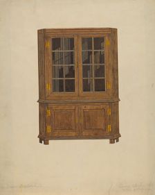 Corner Cupboard, 1935/1942. Creator: Edward A Darby