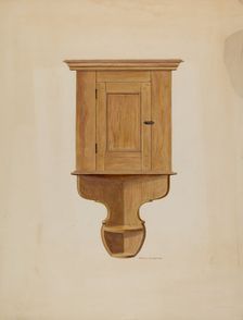 Corner Cupboard, c. 1941. Creator: Byron Dingman