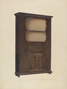 Corner Cupboard, c. 1942. Creator: George H. Alexander