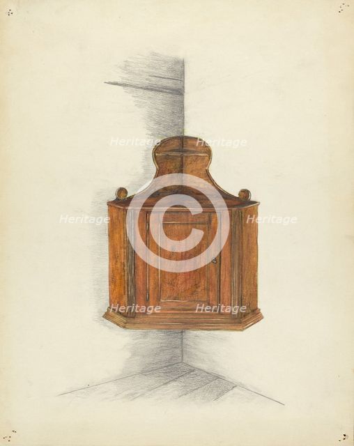 Corner Cupboard, c. 1953. Creator: Meyer Goldbaum.