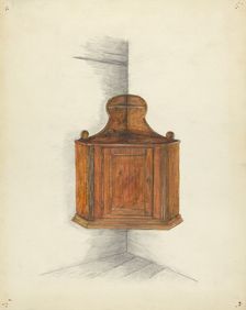 Corner Cupboard, c. 1953. Creator: Meyer Goldbaum