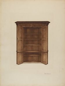 Corner Cupboard, c. 1937. Creator: George V. Vezolles