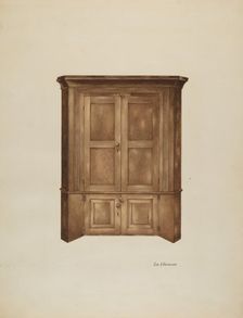 Corner Cupboard, c. 1937. Creator: George V. Vezolles