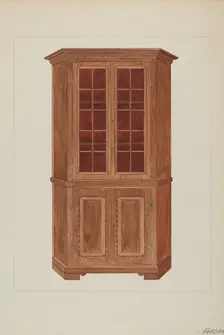 Corner Cupboard, c. 1937. Creator: George Fairbanks