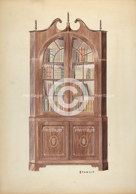 Corner Cupboard, c. 1937. Creator: Robert Stewart.
