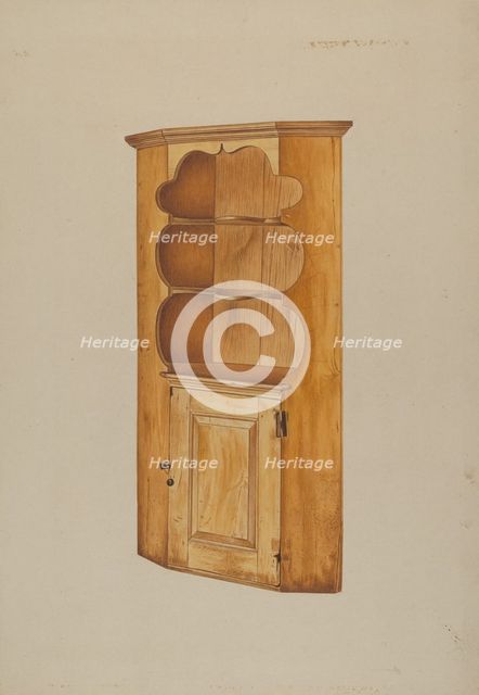 Corner Cupboard, c. 1938. Creator: Michael Riccitelli.