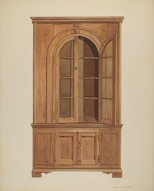 Corner Cupboard, c. 1939. Creator: Ernest A Towers Jr